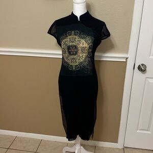 Y2K Navy Blue Dress